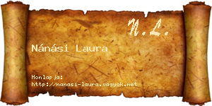 Nánási Laura névjegykártya