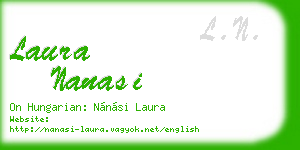 laura nanasi business card